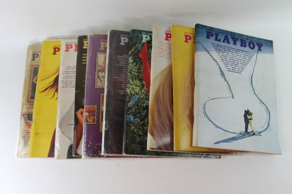 Lot of 10 Playboy Magazines from 1967, 1968 and 1969 (1 of 5)