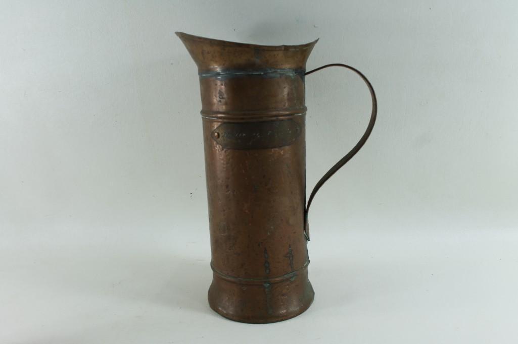 Vintage/Antique Metal Pitcher / Vase from France (1 of 6)