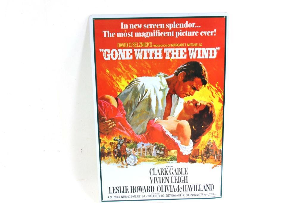 Modern Gone with the Wind Metal Sign: Modern Gone with the Wind Metal Sign