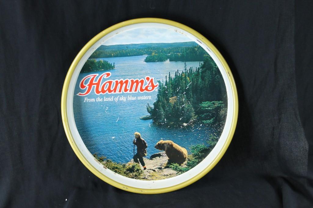 Hamm's Beer Tray: Vintage Hamm's Beer Advertising Metal Tray