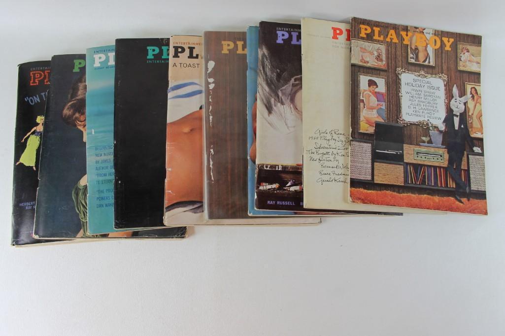 Lot of 10 Playboy Magazines from 1962 (1 of 5)