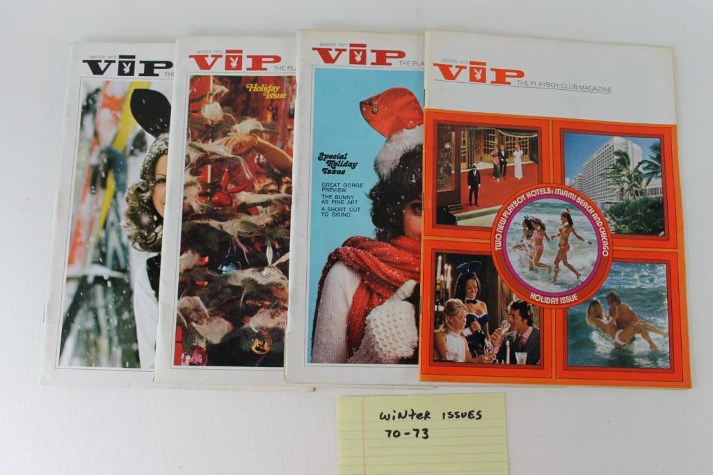 Lot of 4 Playboy VIP Magazines from the early 1970's: Lot of 4 Playboy VIP Magazines from the early 1970's Winter