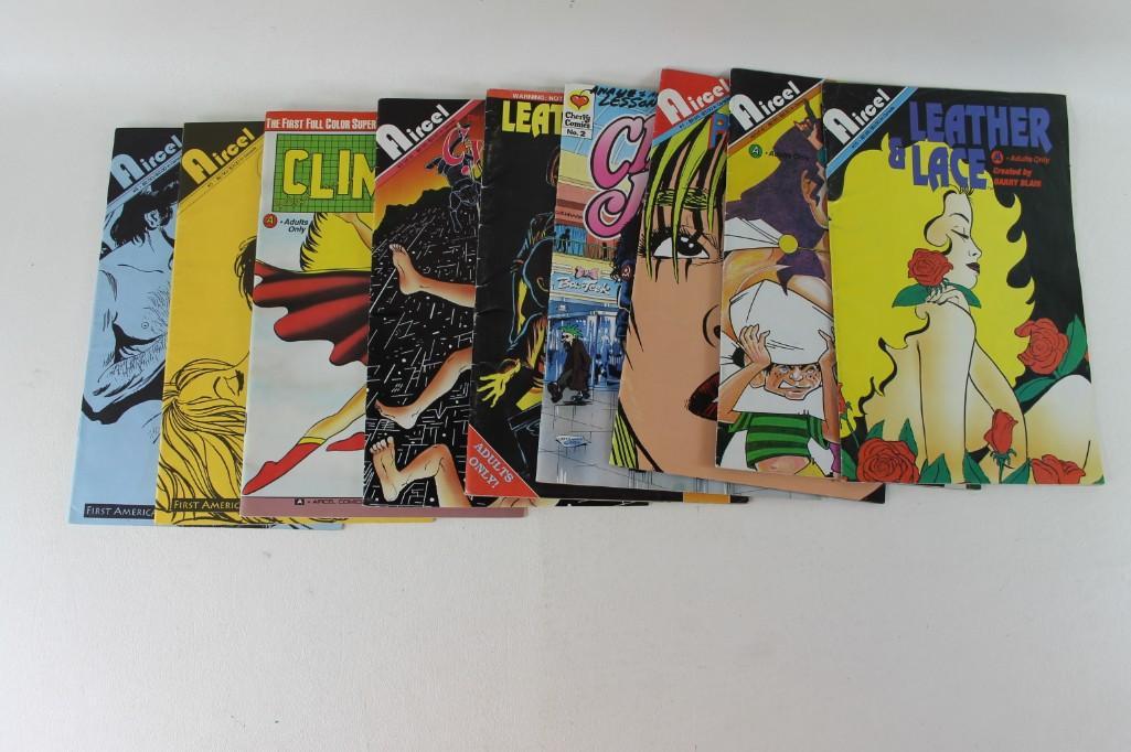 Lot of 9 Adult Comic Books Includes Aircel, Leather and (1 of 4)
