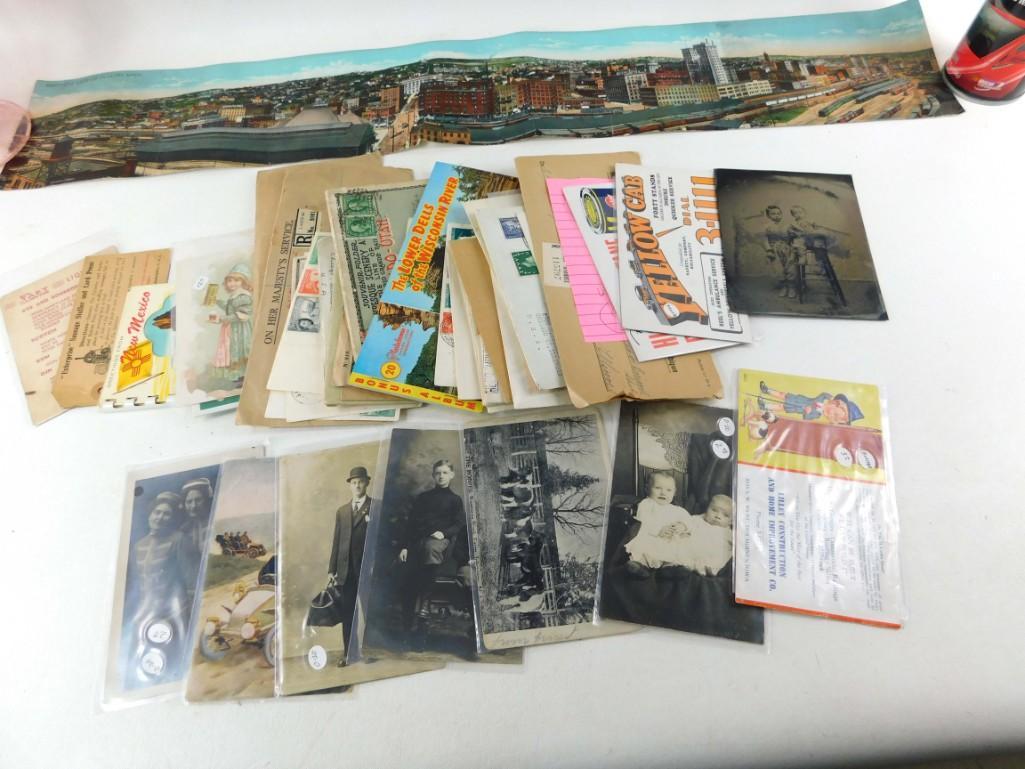 Lot of Vintage Ephemera incl a Tintype Photo , a (1 of 5)