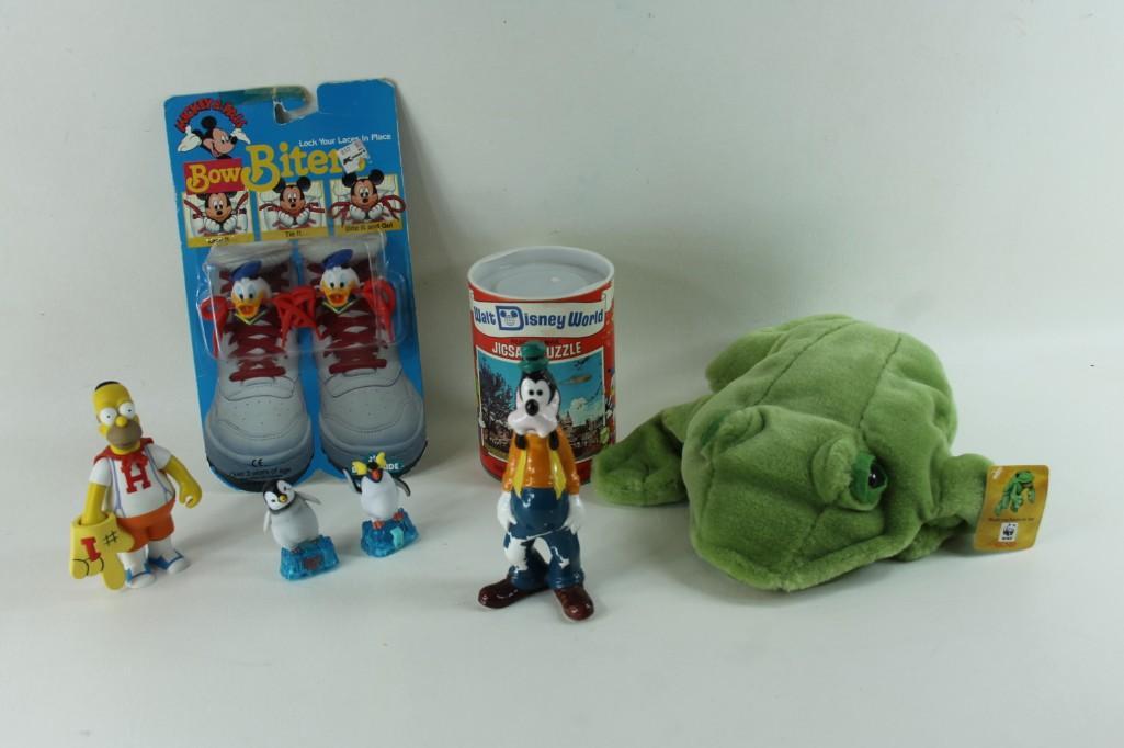 Misc. Toy Lot Disney, Homer Simpson, Gund Frog, etc. (1 of 4)