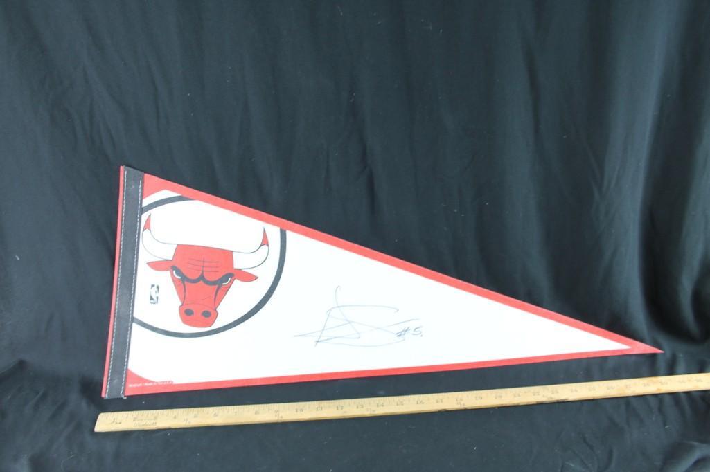 Autographed Chicago Bulls Andres Nocioni #5 Pennant: Autographed Chicago Bulls Andres Nocioni #5 Pennant No COA