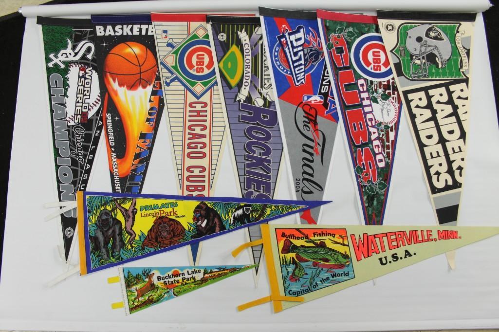 Large Lot of Sports and other Pennants (1 of 3)