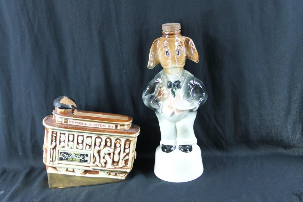 Lot of 2 Collector Bottle Liquor Decanters (1 of 3)