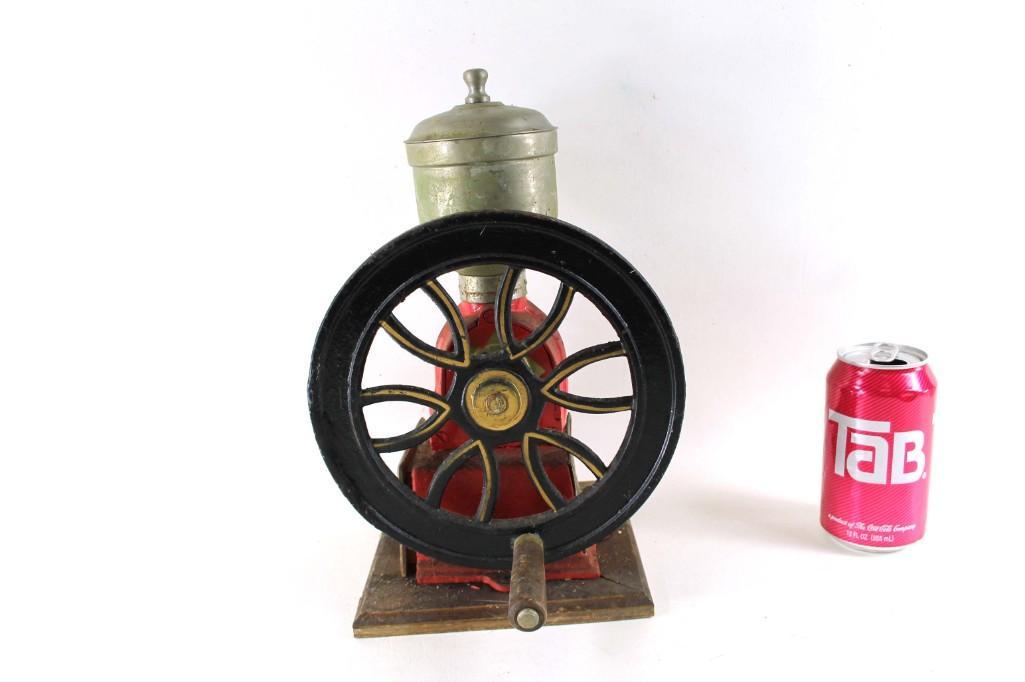 Vintage Coffee Grinder: Vintage Coffee Grinder . Says " Early American Coffee Pepper Mill Life Liberty Pursuit of Happiness " on it