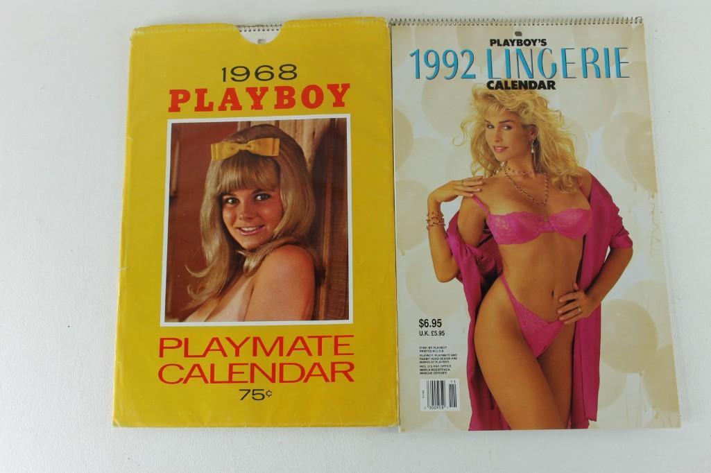 Lot of 2 Playboy Calendars 1968 and 1992: Lot of 2 Playboy Calendars 1968 and 1992