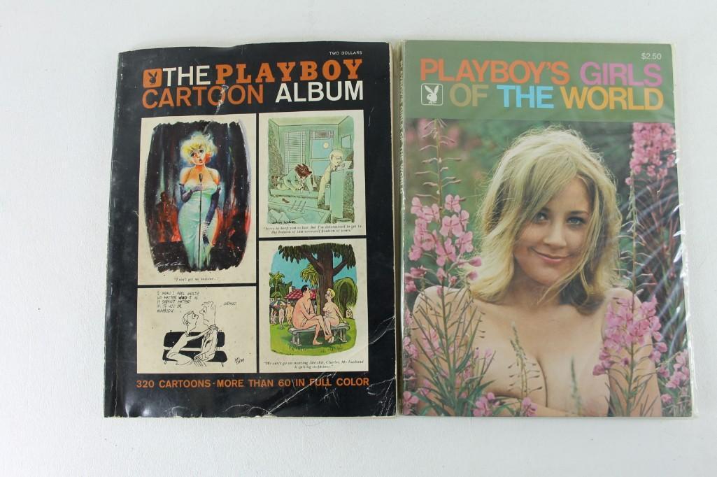 Lot of 2 Playboy Books - The Cartoon Album and Girls of: Lot of 2 Playboy Books Cartoon Album and Girls of the World