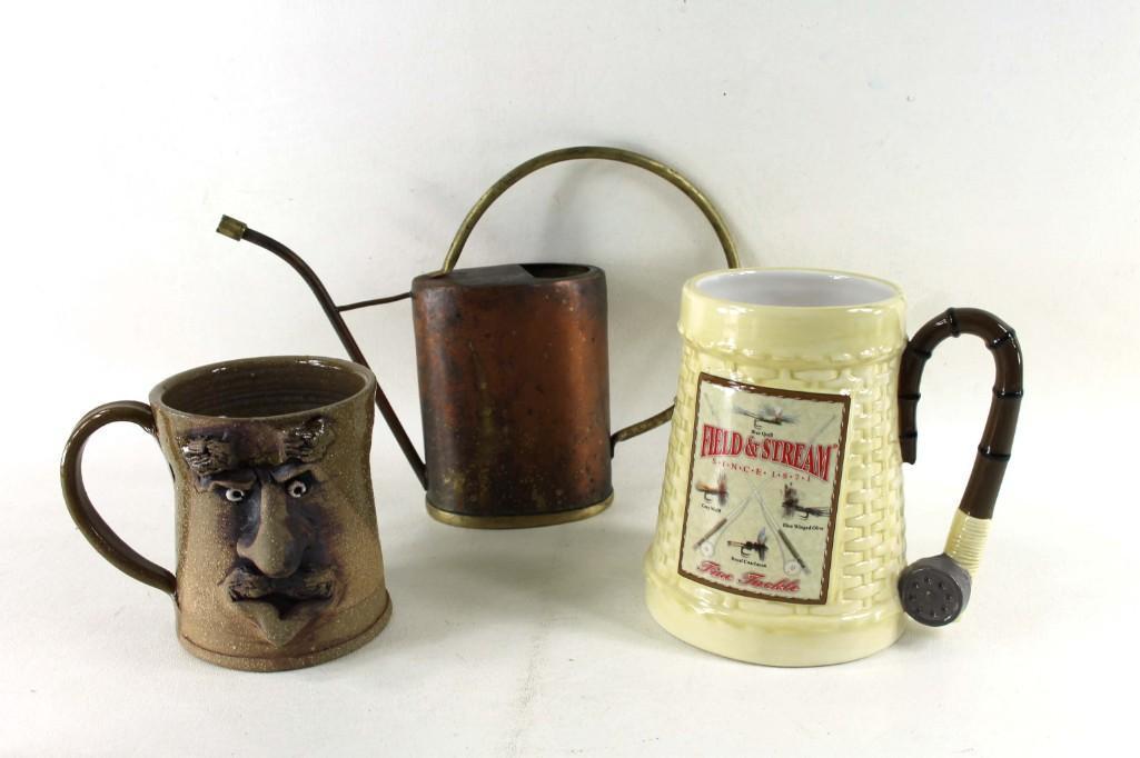 Lot of Mugs and a Watering Can (1 of 3)