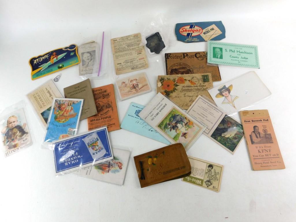 Vintage Advertising Ephemera incl Mini Post Cards (1 of 3)