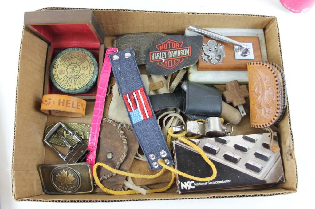 Lot of Misc Smalls incl Harley Davidson Patch , Belt (1 of 3)