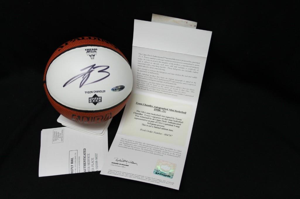 Tyson Chandler Autographed Mini Basketball with COA (1 of 4)
