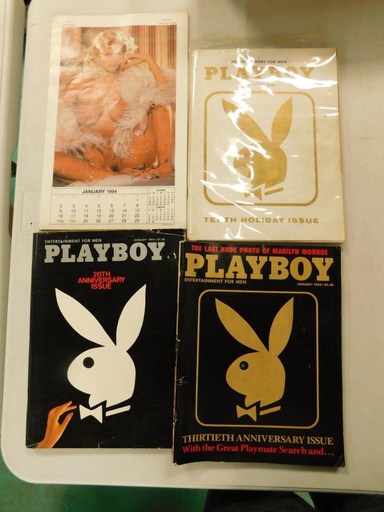 Lot of Playboy Magazines and Anna Nicole Smith Calendar (1 of 1)