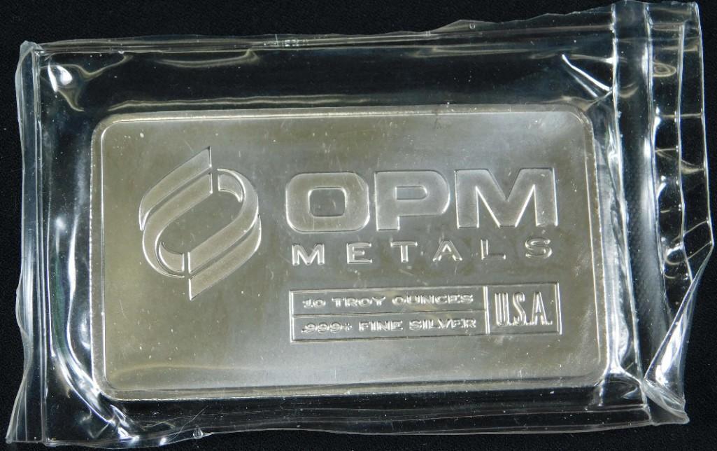 OPM Metals 10 Troy Oz Silver Bar (1 of 2)