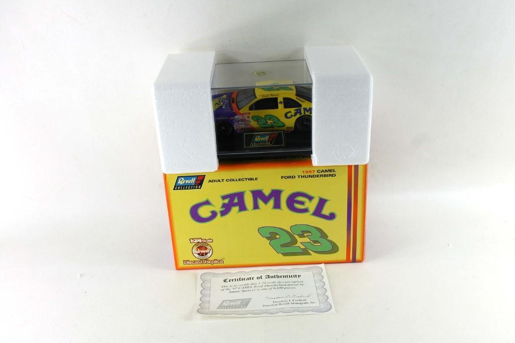 Camel Diecast Replica Car 1:24 Scale 1997 Ford: Revell Collection 1997 Camel Cigarettes Ford Thunderbird 1:24 scale die cast replica Nascar car