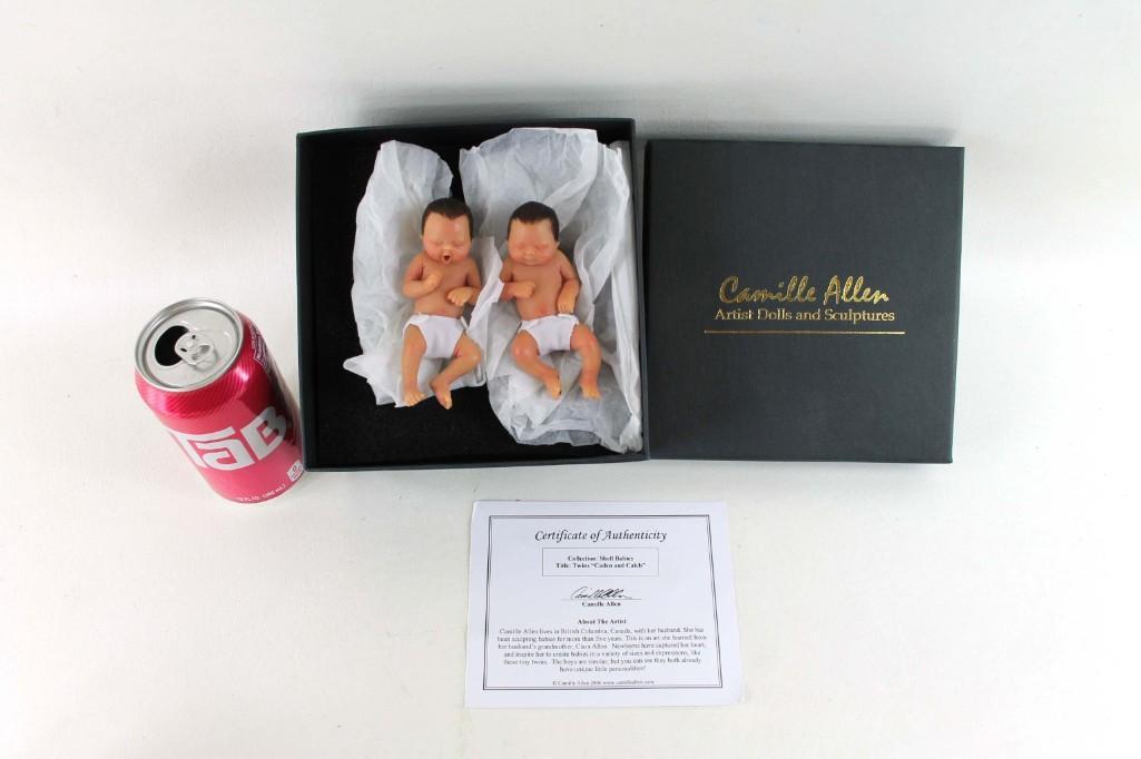 Camille Allen Artist Dolls and Sculptures Shell Babies: Camille Allen Artist Dolls and Sculptures Shell Babies Twins Caden and Caleb