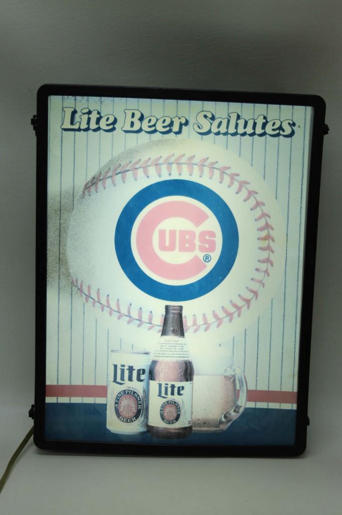 Miller Lite Chicago Cubs Lighted Sign (1 of 5)