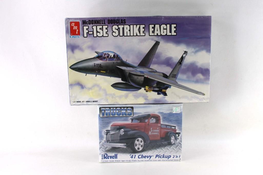 Lot of 2 Model Kits New in Sealed Packages incl F-15E (1 of 4)