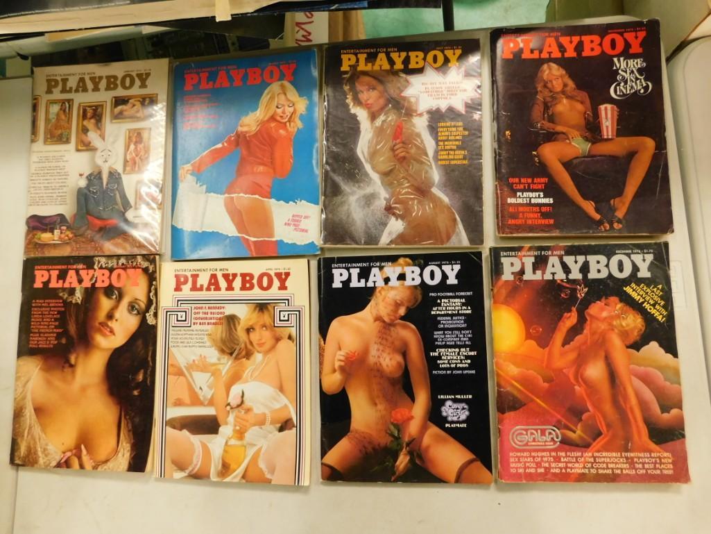 Lot of 8 Playboy Magazines from 1975 (1 of 1)