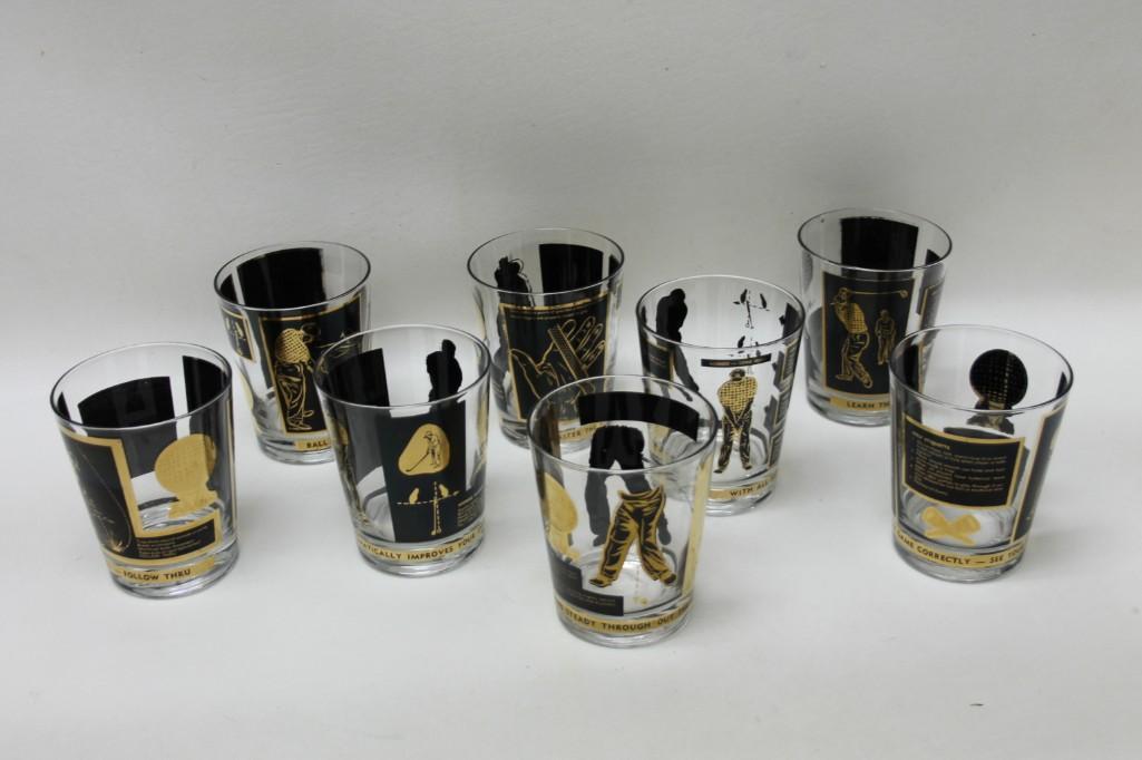 Set of 8 Instructional Golf Cups / Glasses (1 of 2)