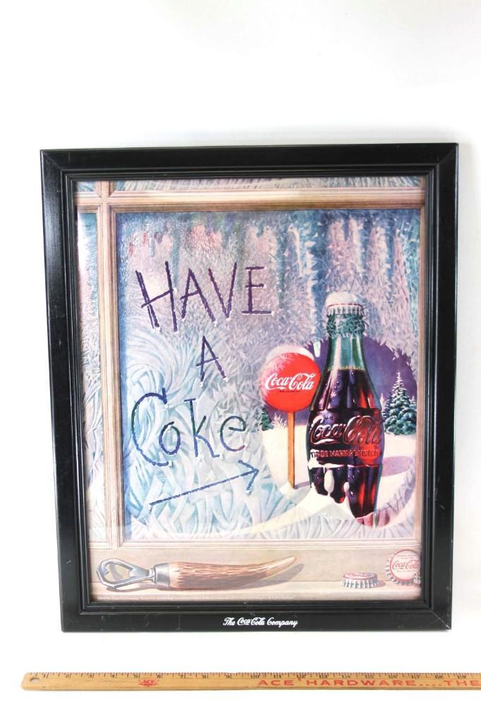 Framed Have a Coke , Coca Cola Advertising Picture (1 of 2)