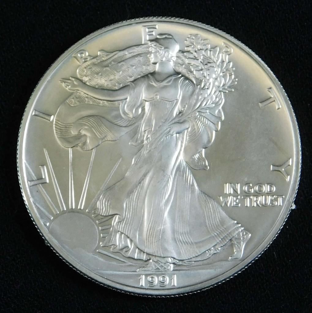 1991 BU American Silver Eagle (1 of 2)