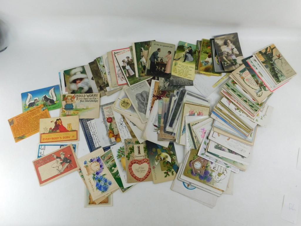 Lot of Vintage / Antique Postcards mostly humorous and (1 of 2)