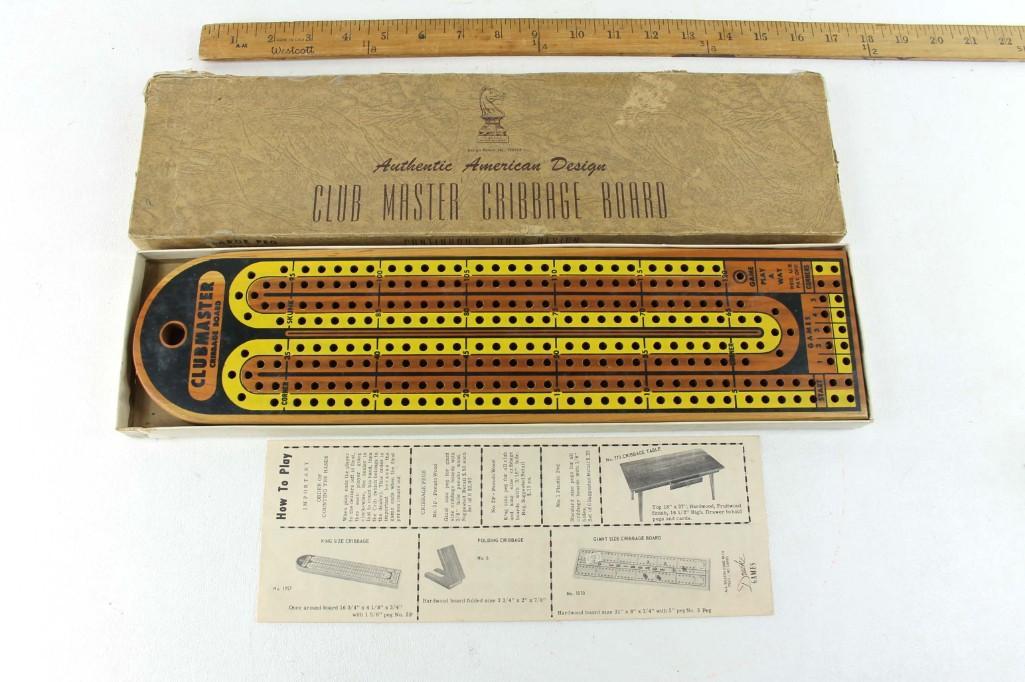 Vintage Club Master Cribbage Board (1 of 4)