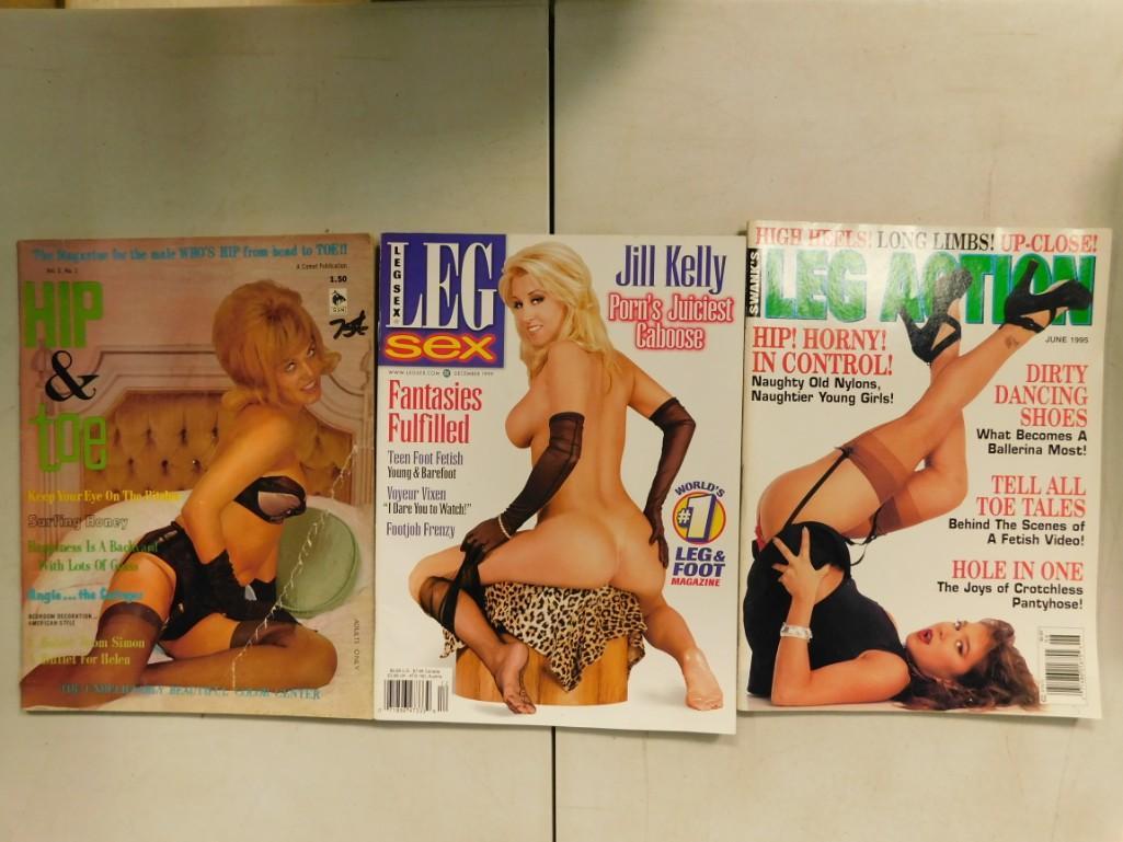 Lot of 3 Adult Magazines Hip & Toe, Leg Sex and Leg: Lot of 3 Adult Magazines Hip & Toe, Leg Sex and Leg Action Featuring everyone's Favorite Jill Kelly "Porn's Juiciest Caboose"