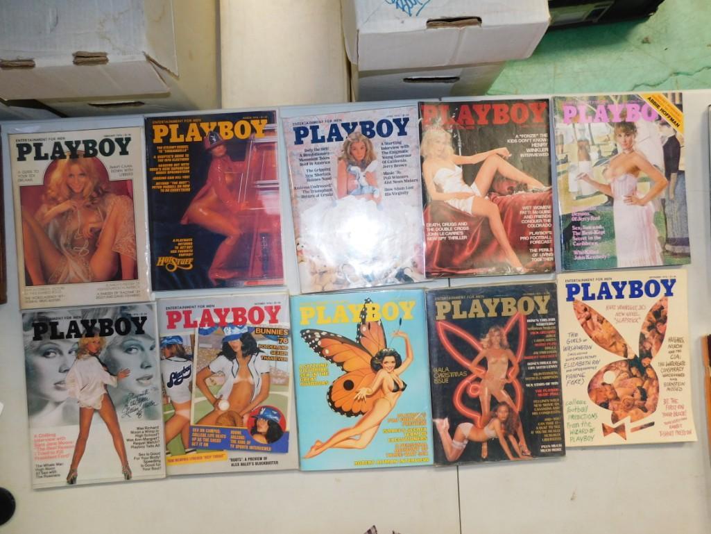 Lot of 10 Playboy Magazines from 1976 and 1977: Lot of 10 Playboy Magazines from 1976 and 1977