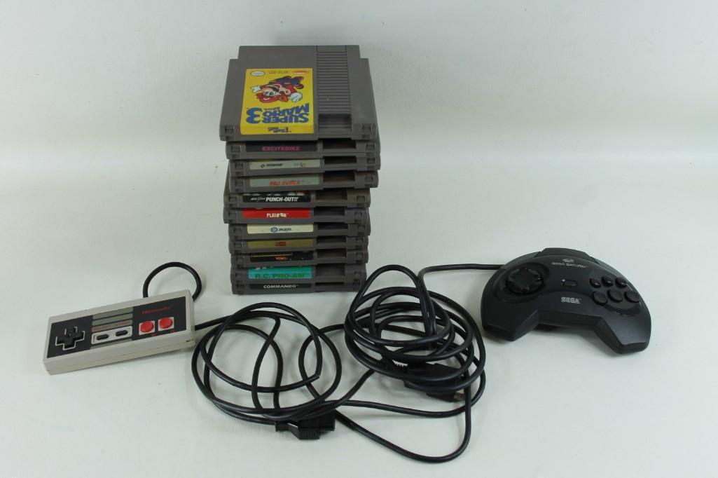 Lot of 11 Nintendo Games, controller and Sega Saturn (1 of 4)