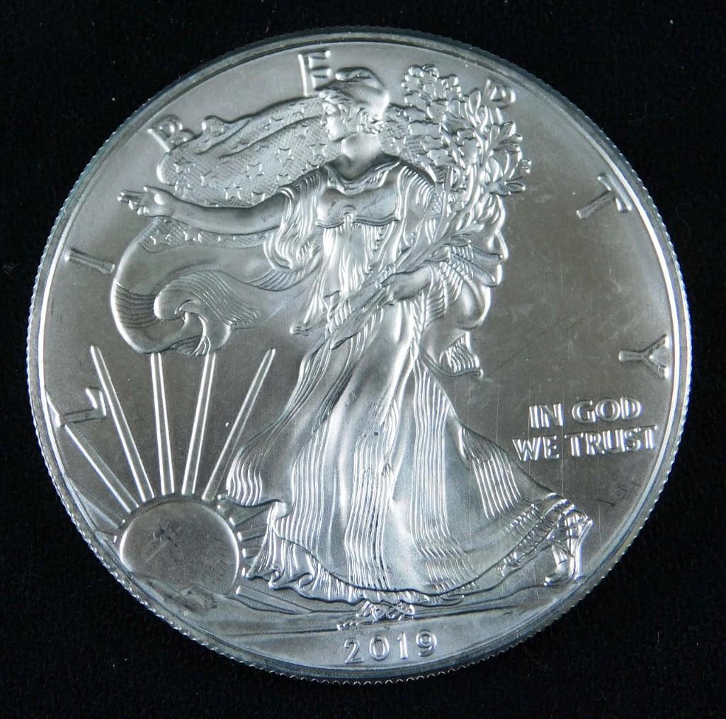BU 2019 American Silver Eagle (1 of 2)