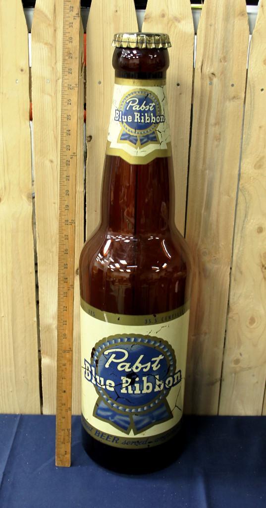 Large Glass Pabst Blue Ribbon Bottle (1 of 3)