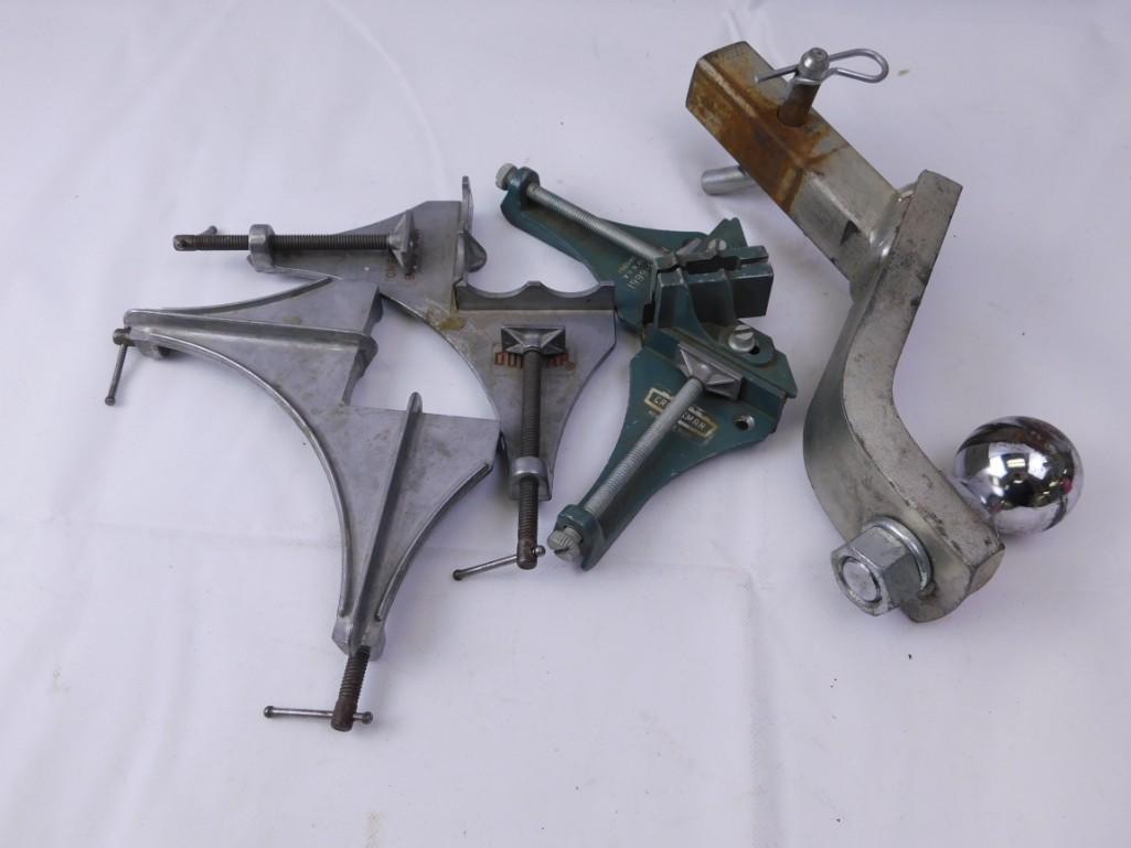 Car ball hitch and 3 corner clamps (1 of 2)