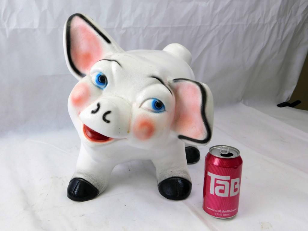 Large Vintage Chalkware Piggy Bank (1 of 3)