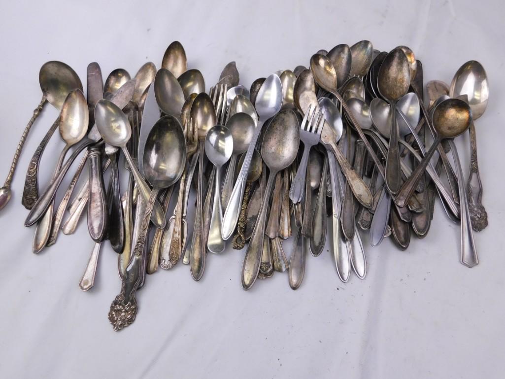 Large Lot of Flatware - mostly spoons with some forks (1 of 2)