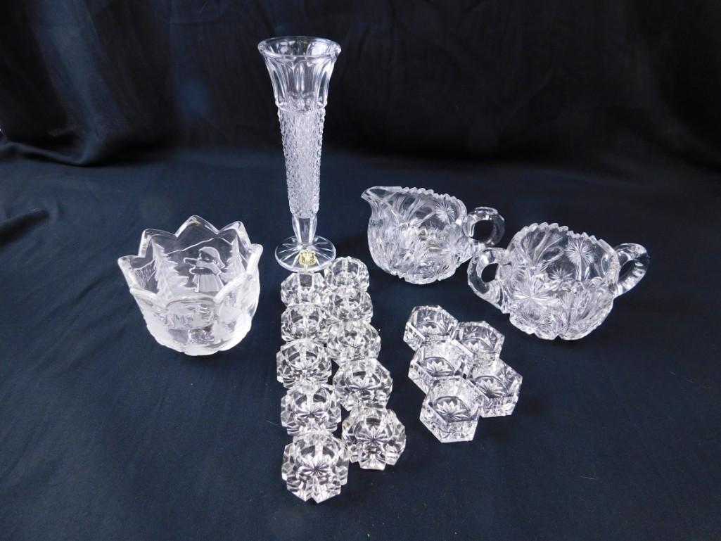 Lot of clear crystal Glass (1 of 4)