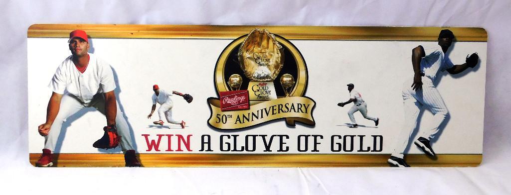Gold Glove 50th. Anniversary Sign: Gold Glove 50th. Anniversary Sign