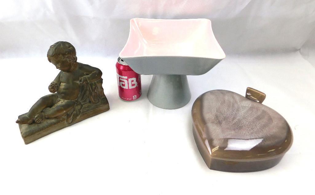 Two Royal Haeger Candy Dishes & Figurine (1 of 6)