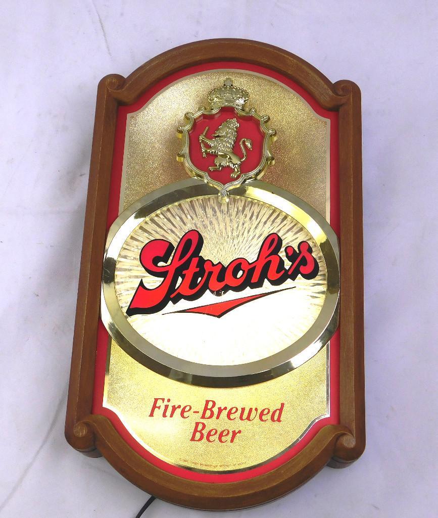 Lighted Stroh's Beer Sign (1 of 3)