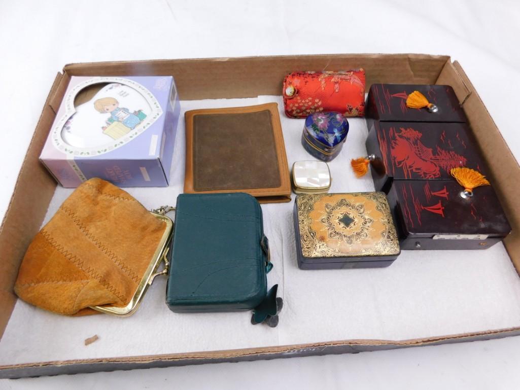 Lot of Trinket Boxes , Pill Boxes , Wallets , etc (1 of 4)