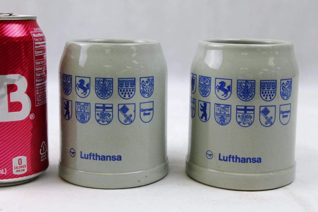 Two Lufthansa German Stoneware Beer Mugs (1 of 2)
