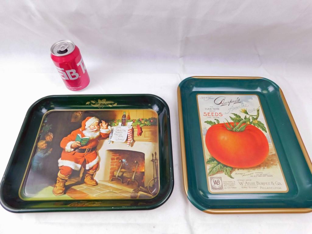 Coca Cola Tray and a Burbee Seeds Tray (1 of 2)