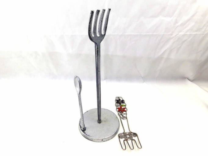 Fork And Spoon Paper Towel Holder And A Fork Wall