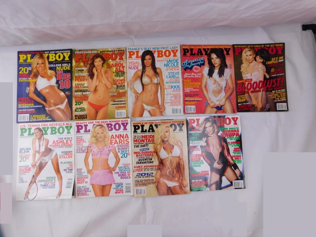 Lot of 9 Playboy Magazines from 2008 and 2009 (1 of 1)