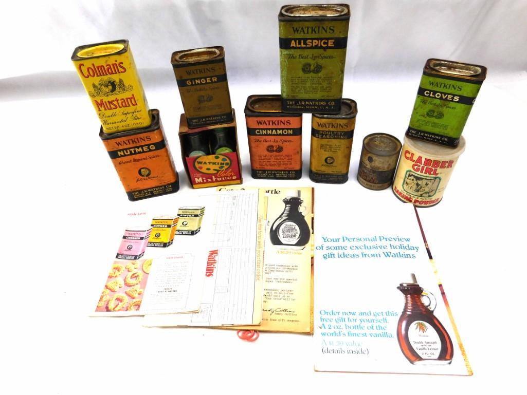 Lot of Vintage Spice Tins and Ephemera (1 of 4)