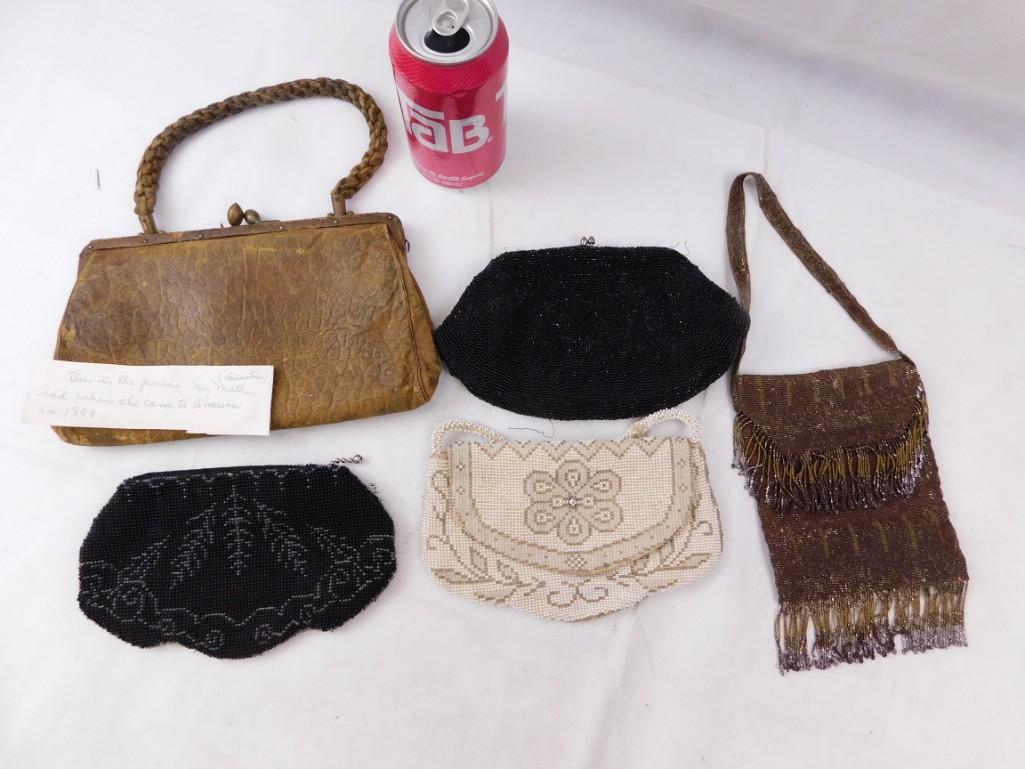 Lot of Antique and Vintage Purses including Beaded (1 of 5)